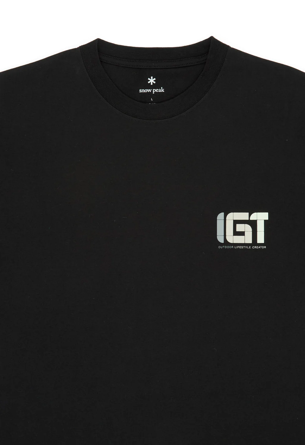 Snow Peak IGT Logo T-Shirt - Black - Image 3