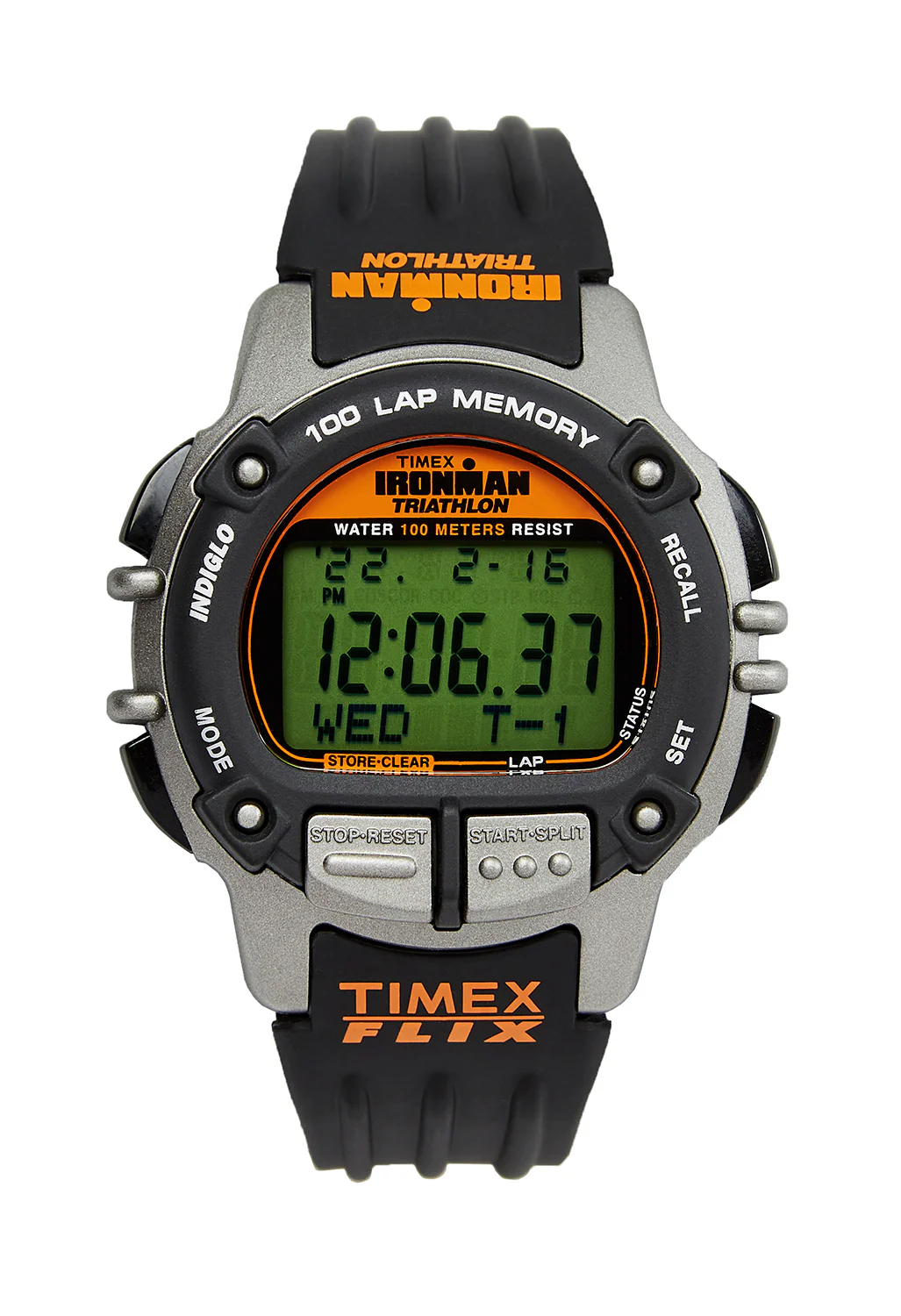 Timex Ironman Flix 100 Lap Watch - Grey / Black - Image 2