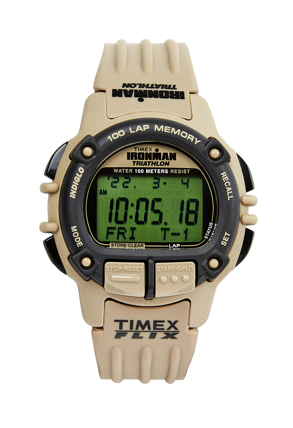 Timex Ironman Flix 100 Lap Watch - Sand / Sand - Image 2