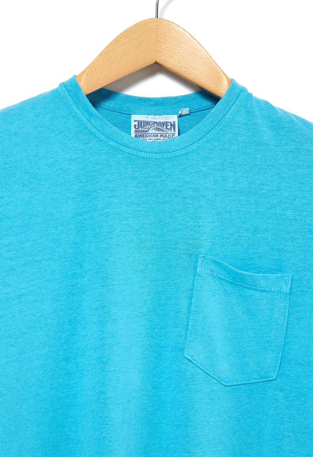 Jungmaven Boulder Pocket Men's T-Shirt - Turquoise - Image 3
