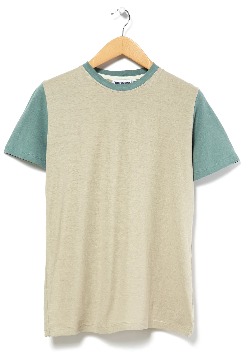 Jungmaven Colour Block Jung Men's T-Shirt - Canvas/Clay Green/Clay Green