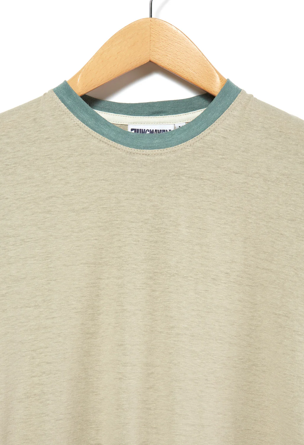 Jungmaven Colour Block Jung Men's T-Shirt - Canvas/Clay Green/Clay Green - Image 3