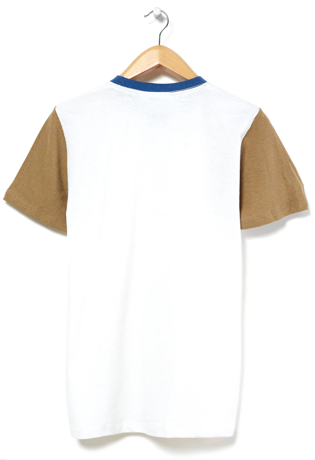 Jungmaven Colour Block Jung Men's T-Shirt - White/Coyote/Cobalt Blue - Image 2