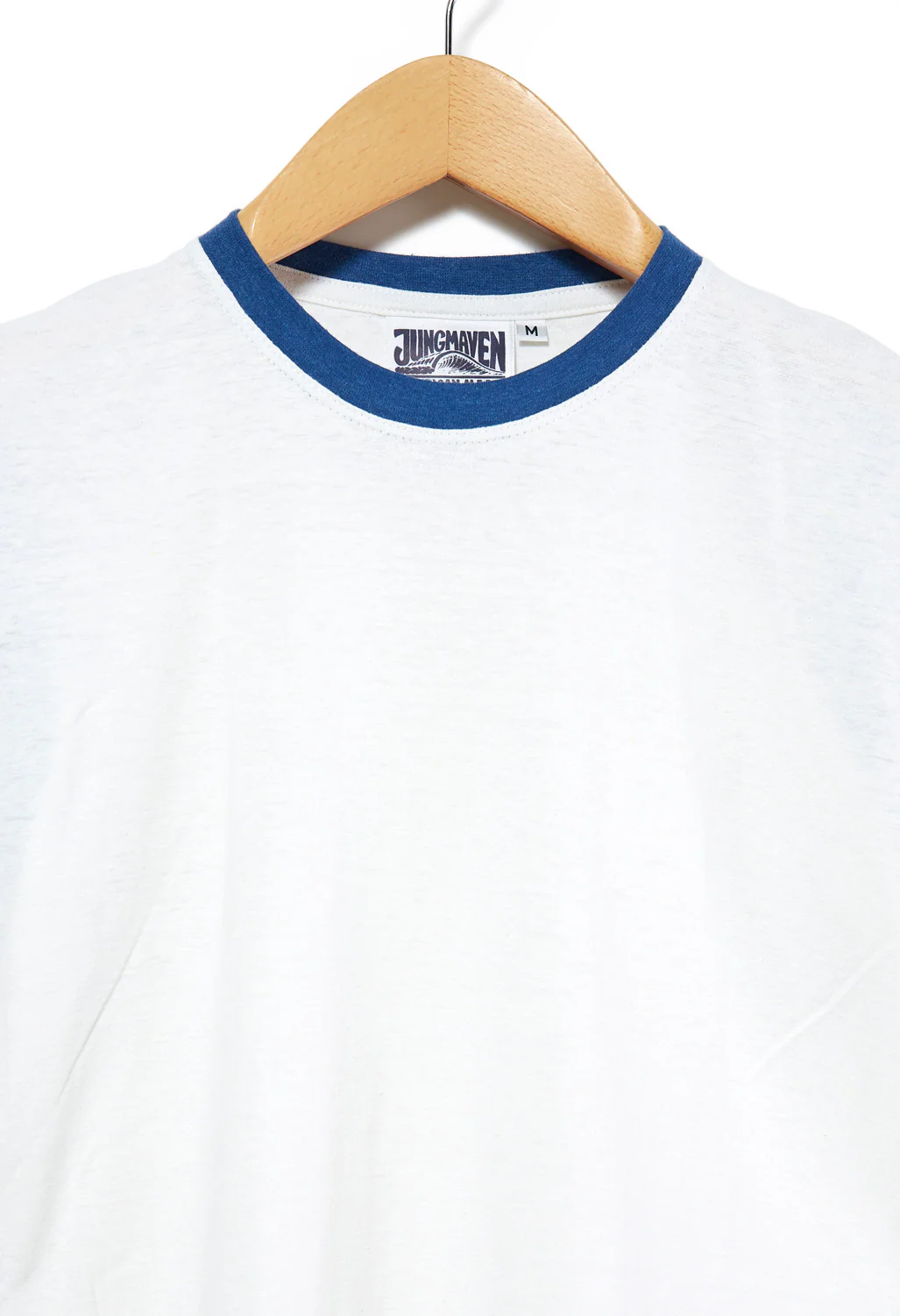 Jungmaven Colour Block Jung Men's T-Shirt - White/Coyote/Cobalt Blue - Image 3