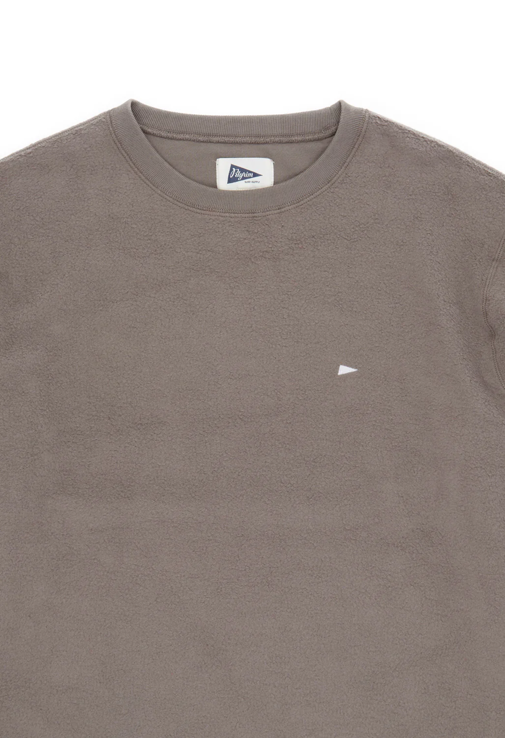 Pilgrim Surf + Supply Kagan Fleece Pennant Crew - Grey - Image 3