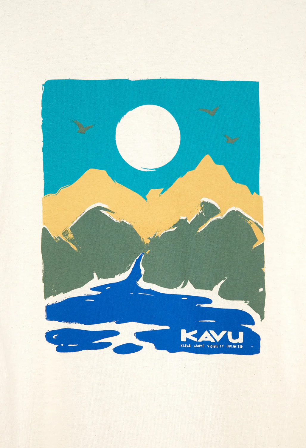 KAVU Brushstroke Men's T-Shirt - Natural - Image 4