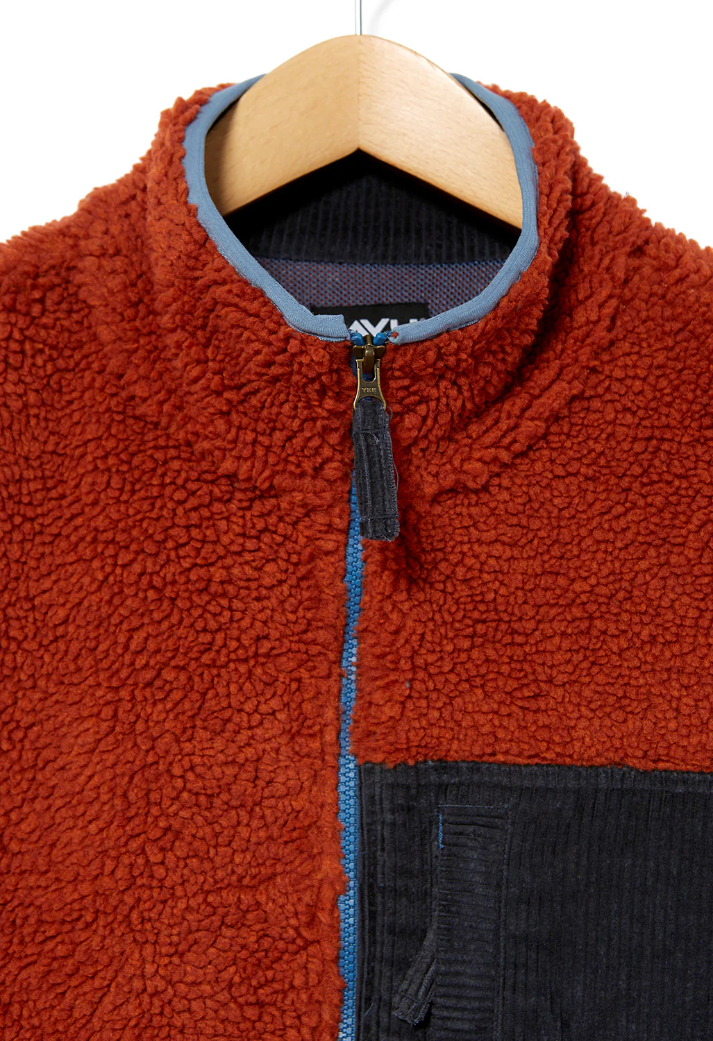 KAVU Cooper Men's Sherpa Fleece Vest - Ginger Bread - Image 3
