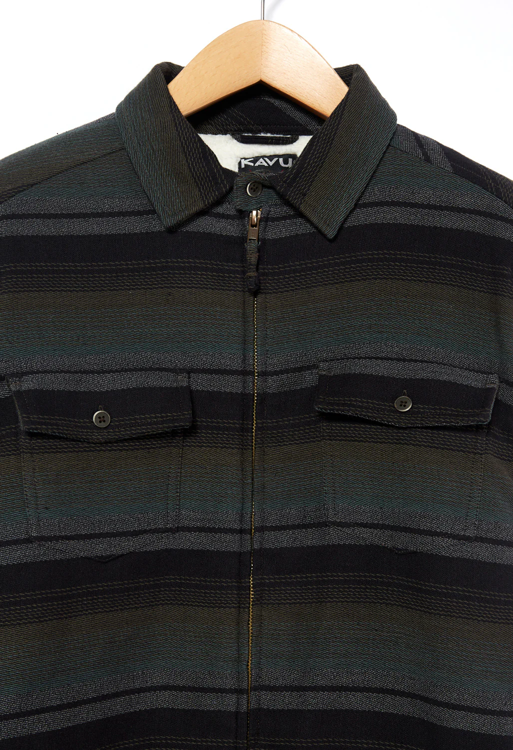 KAVU Men's Eagle Pine Shirt - Forest Stripe - Image 3