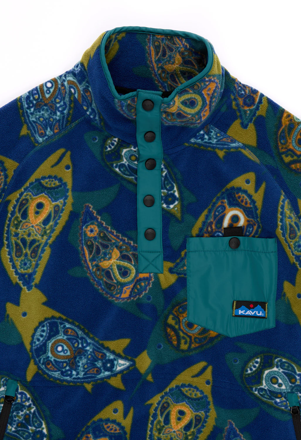 KAVU Men's Teannaway Fleece - Summer Fish - Image 3
