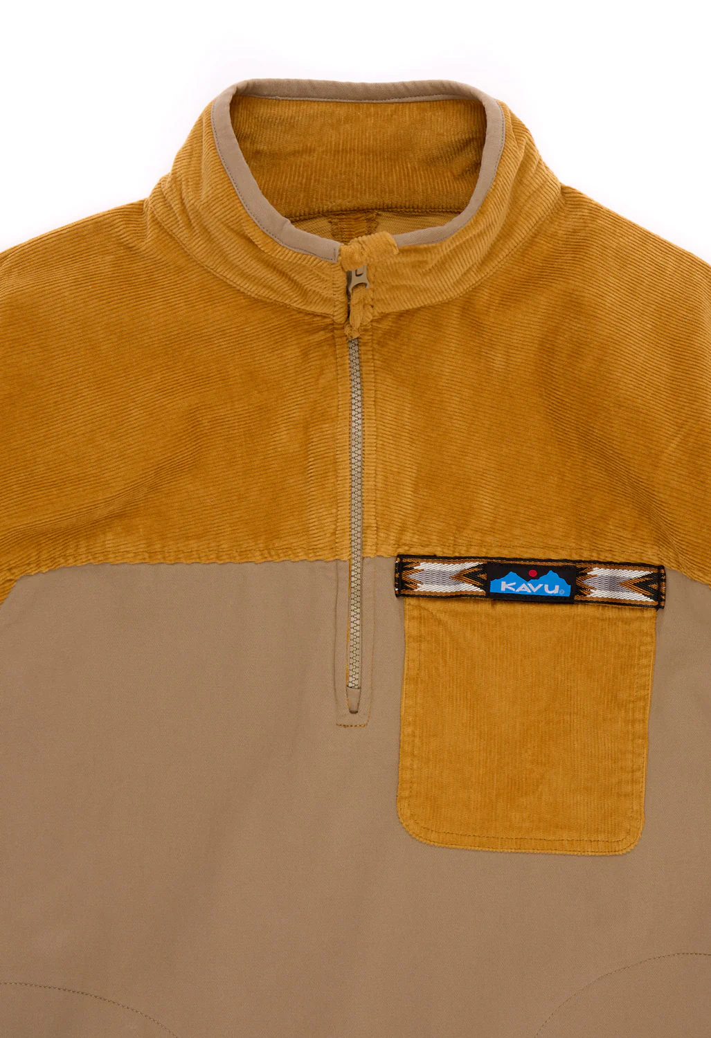 KAVU Men's Throwshirt Flex Half Zip Jacket - Wood Tones - Image 3