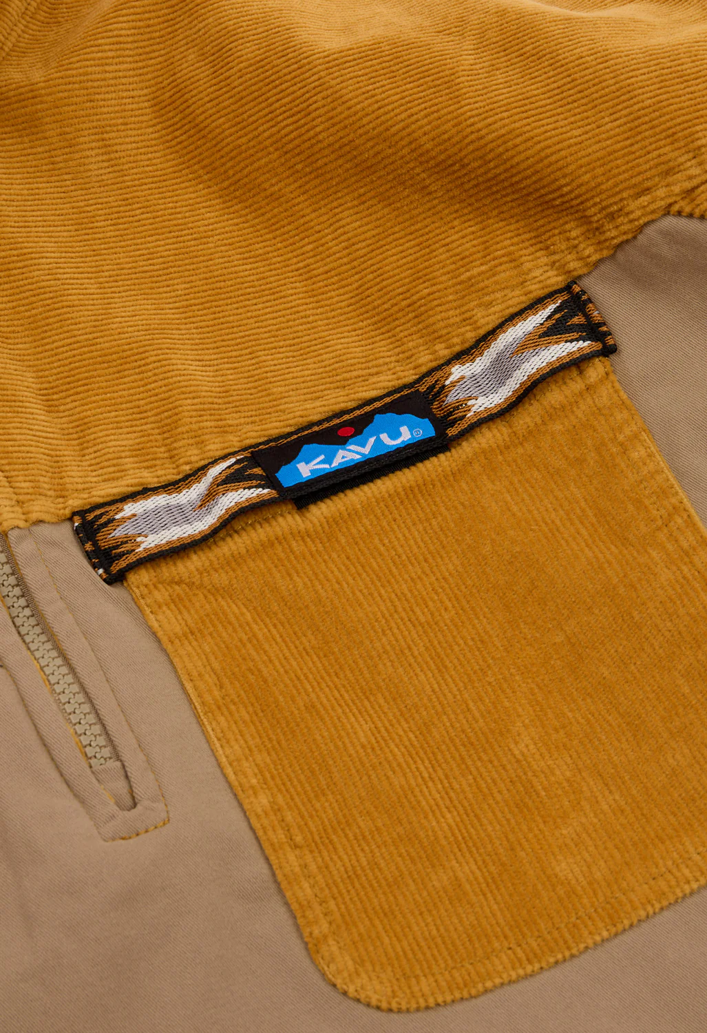 KAVU Men's Throwshirt Flex Half Zip Jacket - Wood Tones - Image 4
