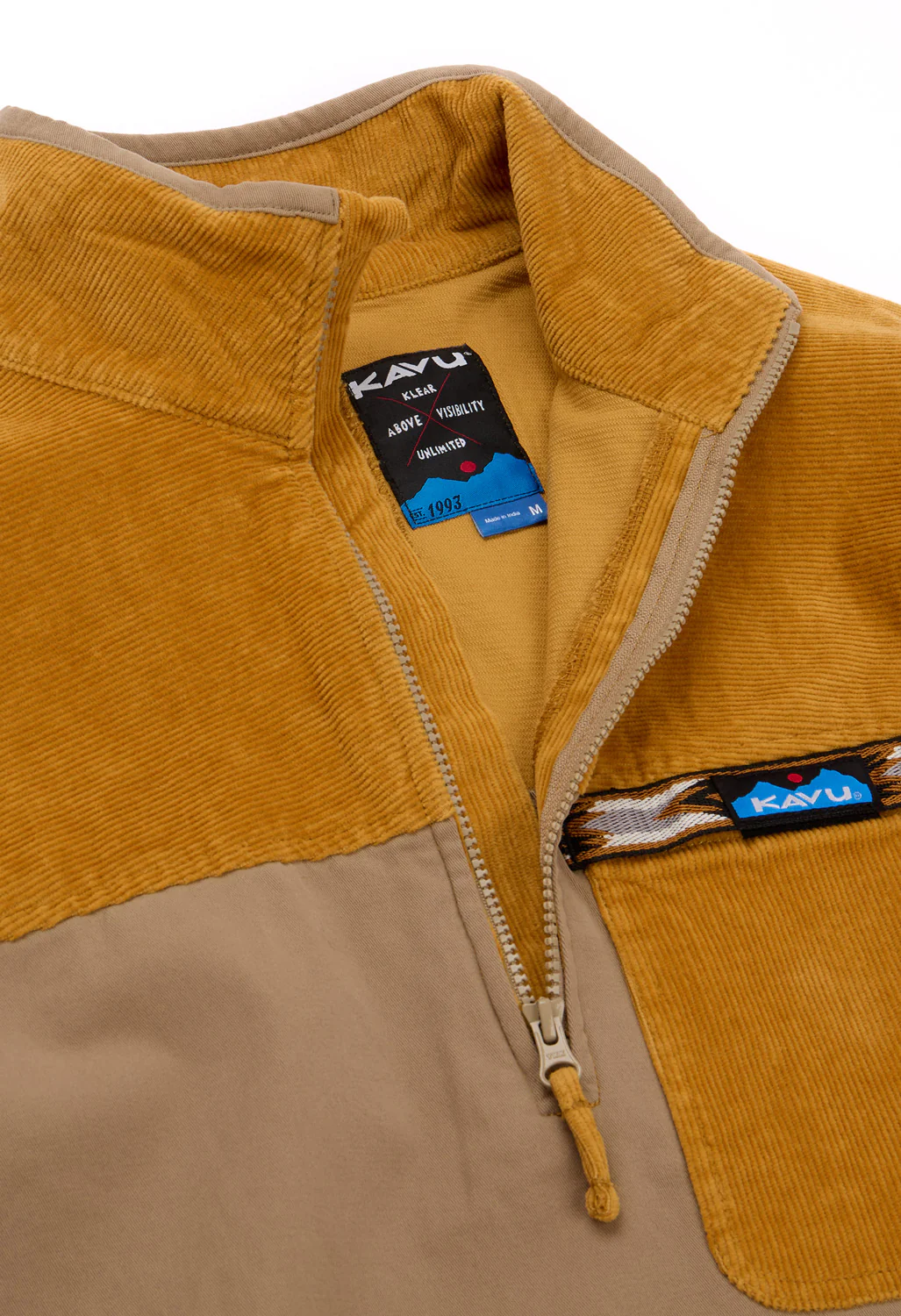 KAVU Men's Throwshirt Flex Half Zip Jacket - Wood Tones - Image 5