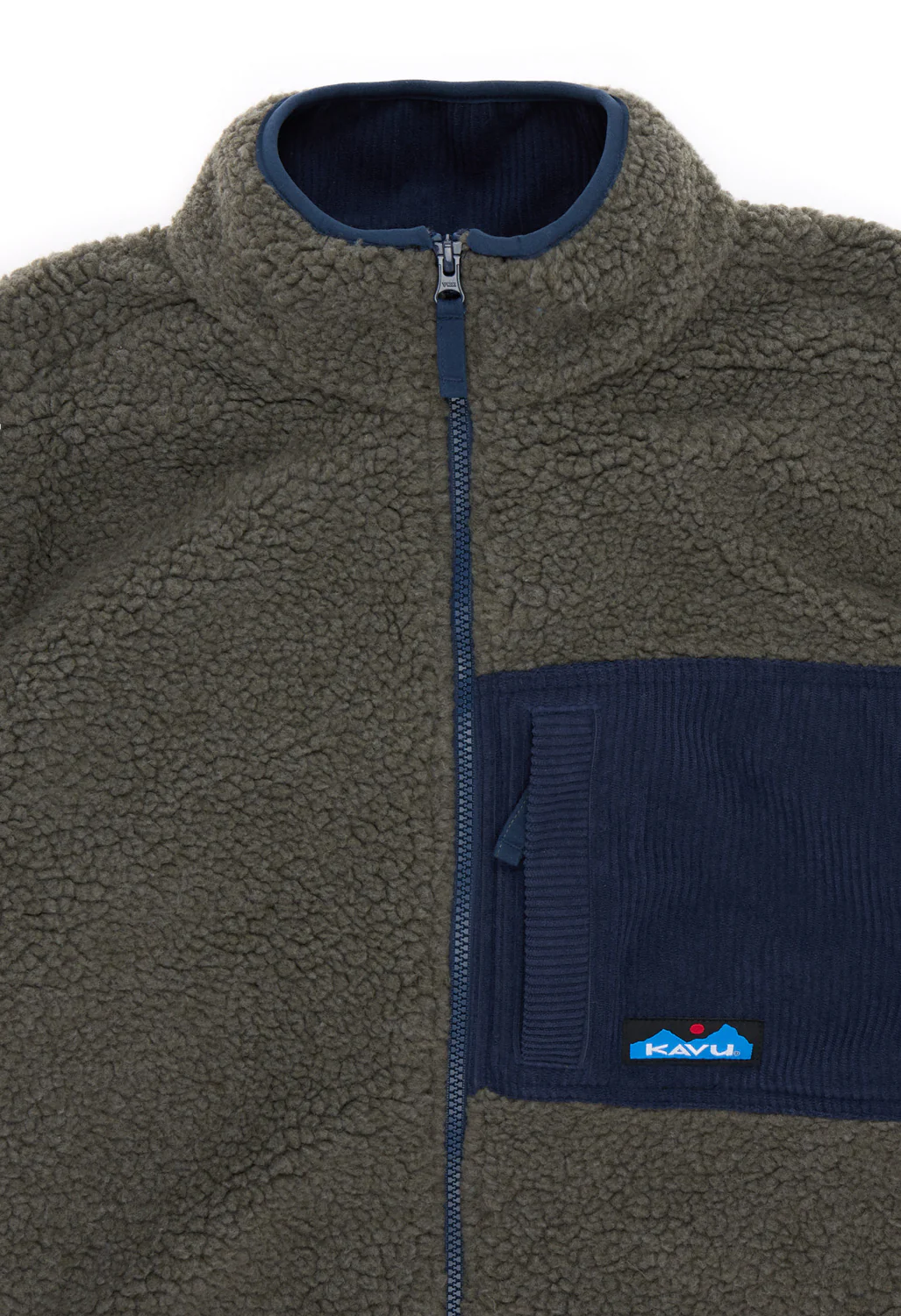KAVU Men's Wayside Fleece Jacket - Ocean Storm - Image 3