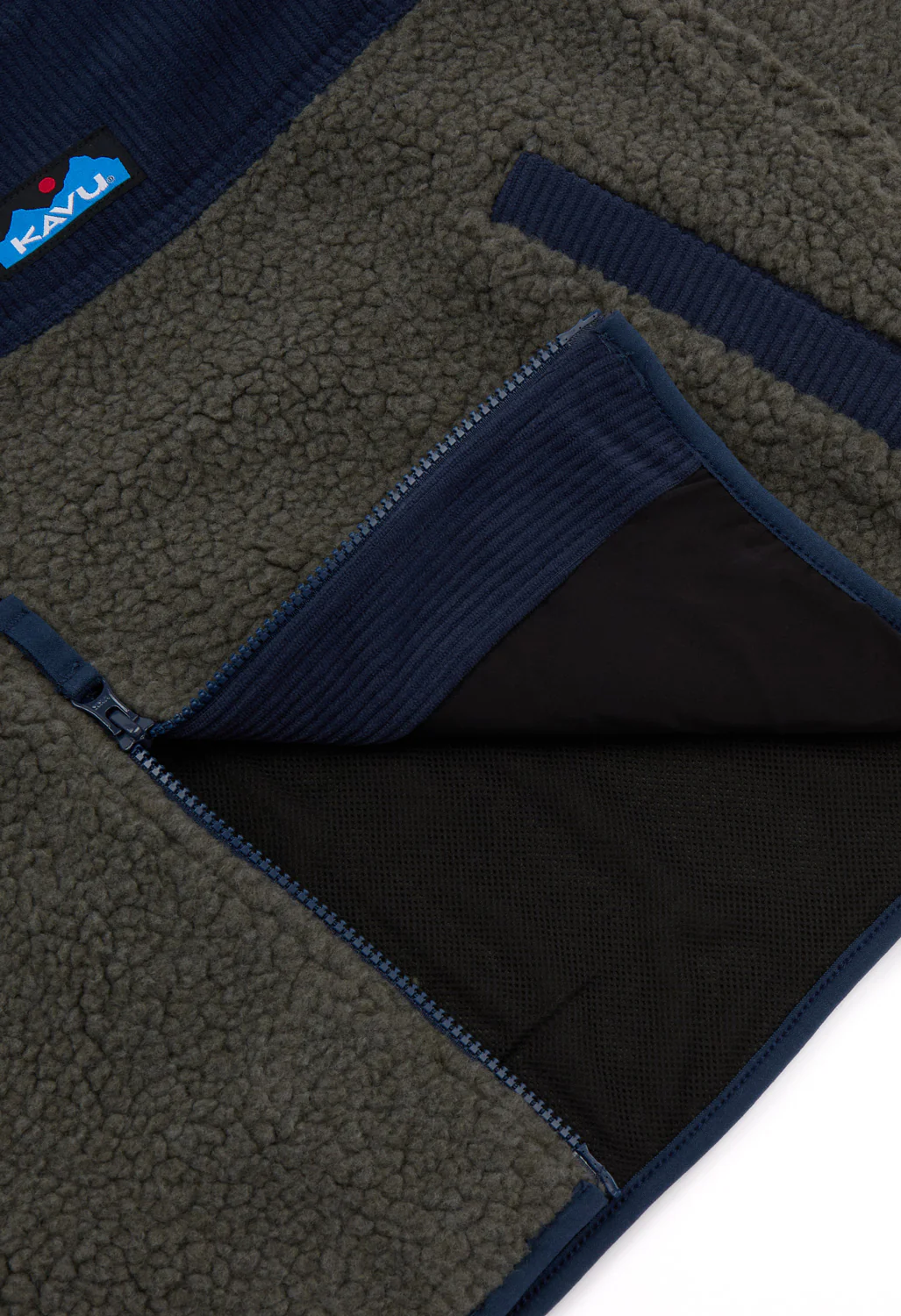 KAVU Men's Wayside Fleece Jacket - Ocean Storm - Image 7