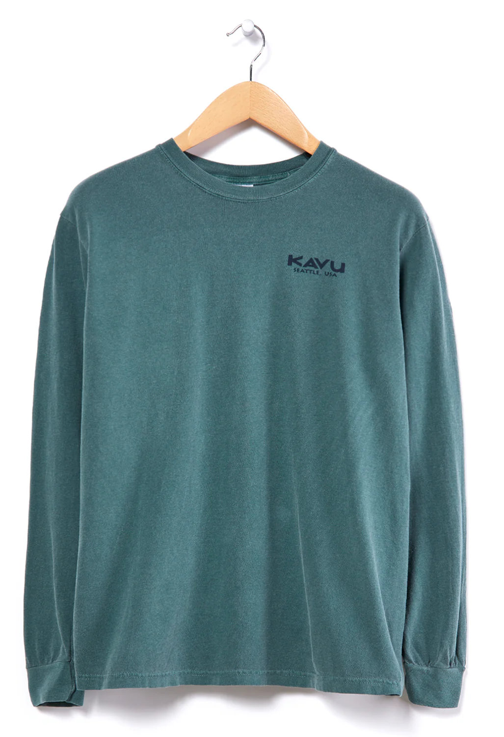 KAVU Mountain Men's Long Sleeve T-Shirt - Spruce - Image 2