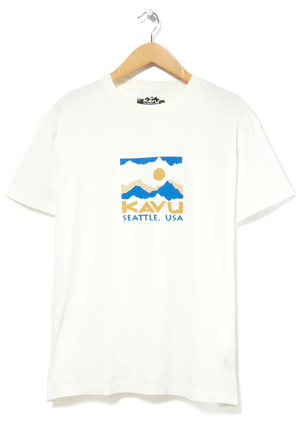 KAVU Sticker Square Men's T-Shirt - Natural