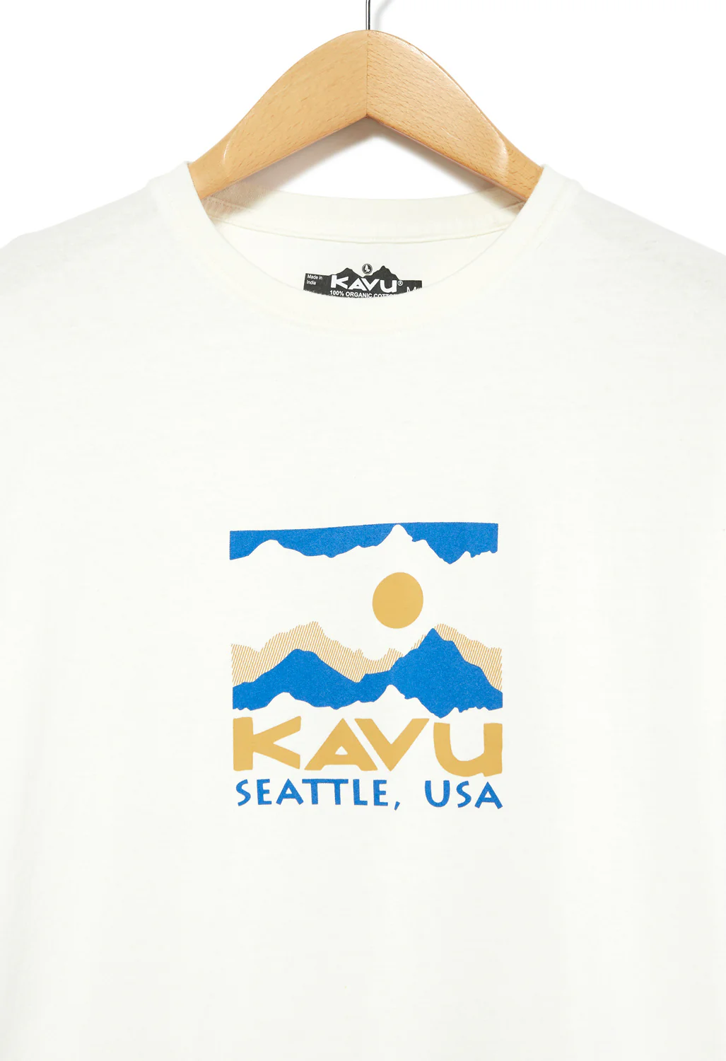 KAVU Sticker Square Men's T-Shirt - Natural - Image 3