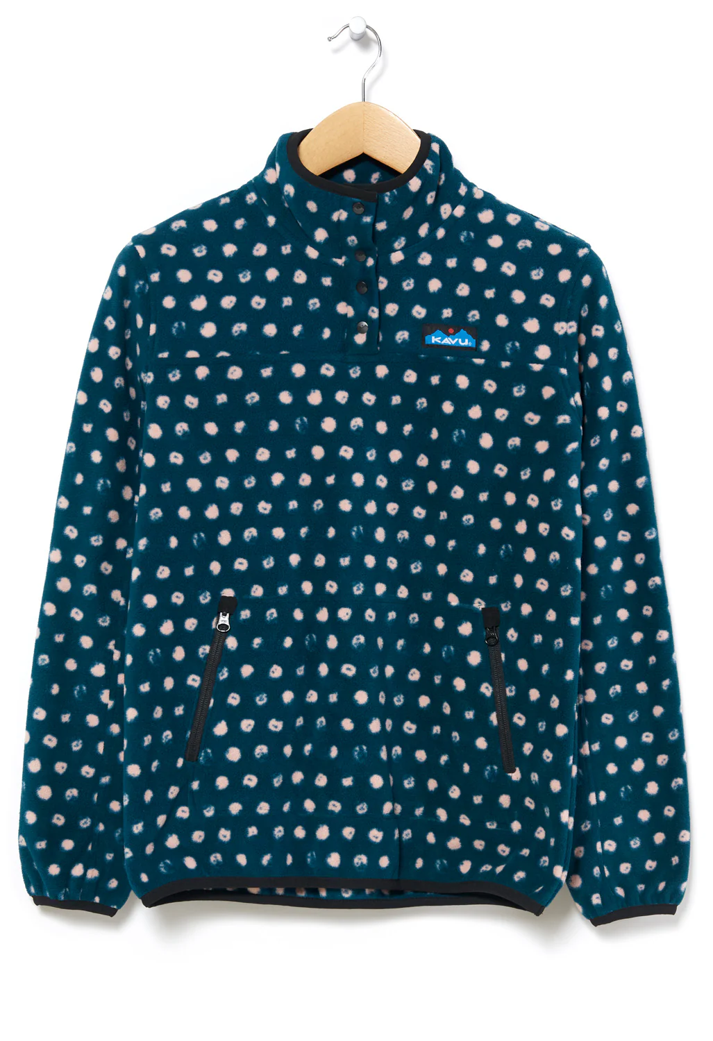 KAVU Women's Cavanaugh Fleece Pullover - Pinerose Dots