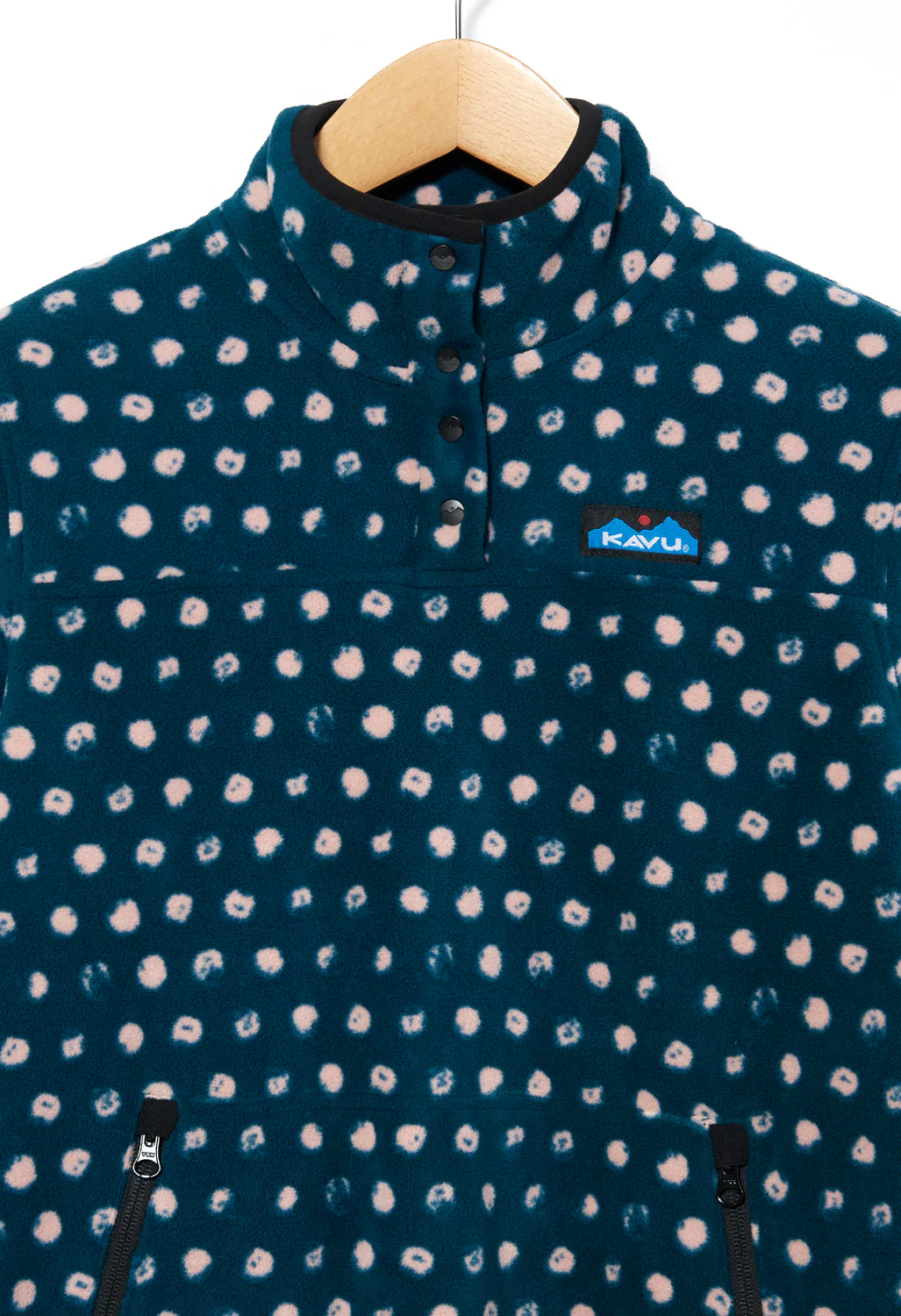 KAVU Women's Cavanaugh Fleece Pullover - Pinerose Dots - Image 3