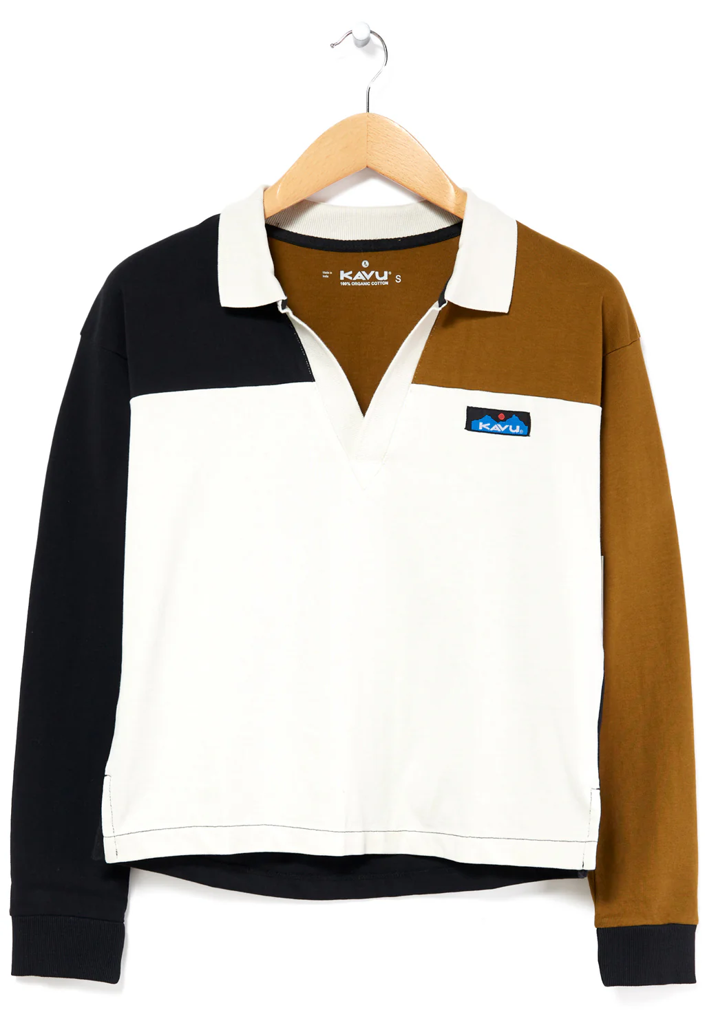KAVU Women's Torrey Rugby Shirt - Retro 1/White Dyneema/Black