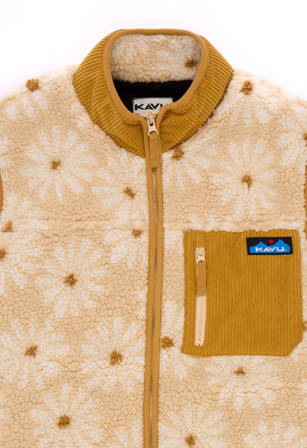 KAVU Women's Ozette Sherpa Fleece Vest - Mellow Daisy - Image 3
