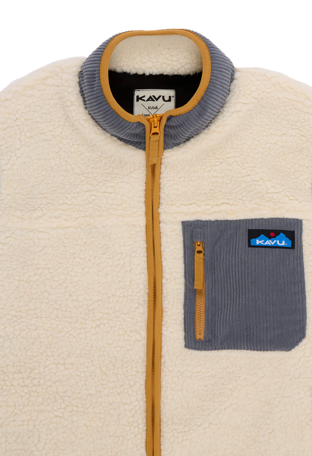 KAVU Women's Ozette Sherpa Fleece Vest - Natural - Image 3
