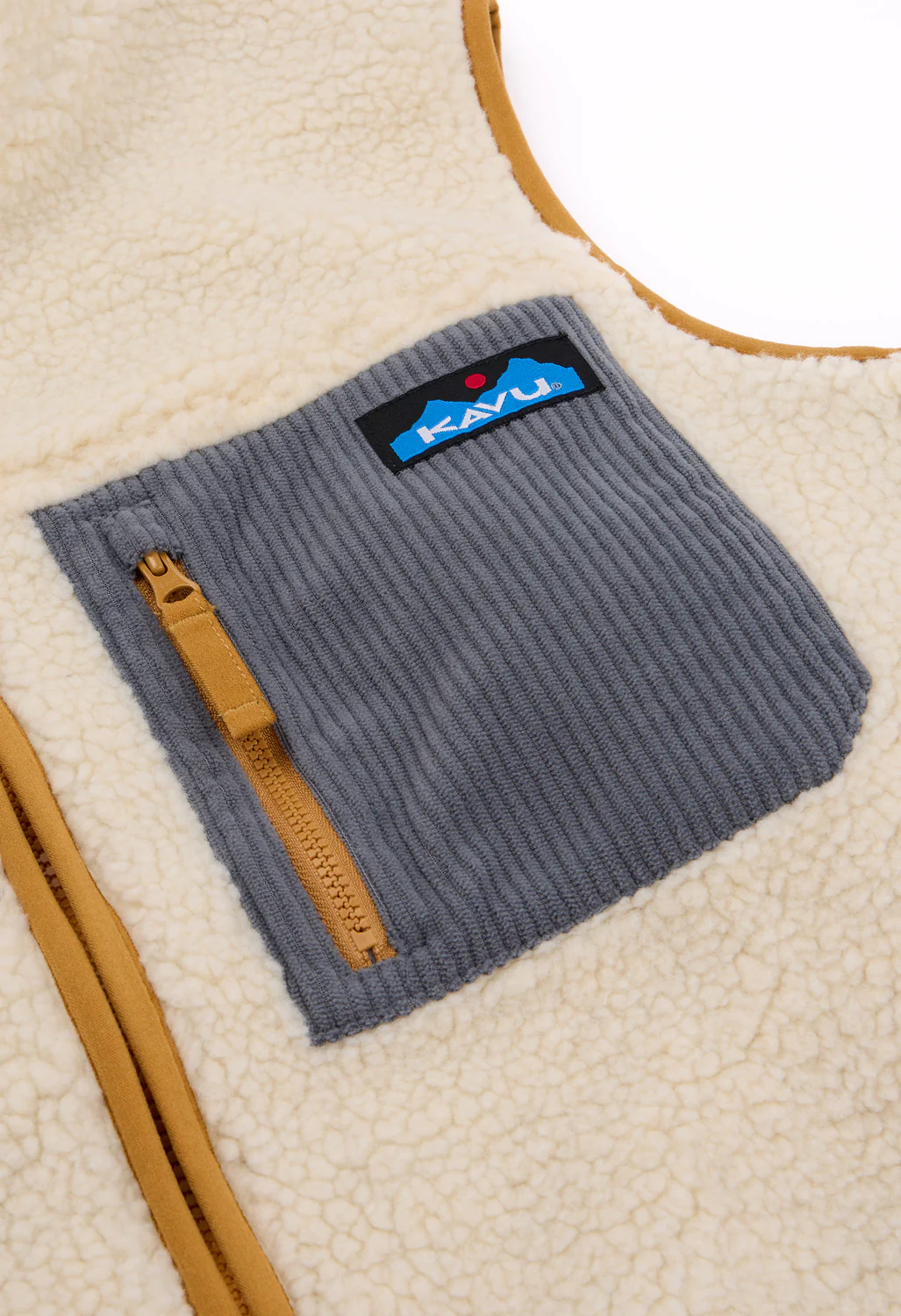 KAVU Women's Ozette Sherpa Fleece Vest - Natural - Image 4