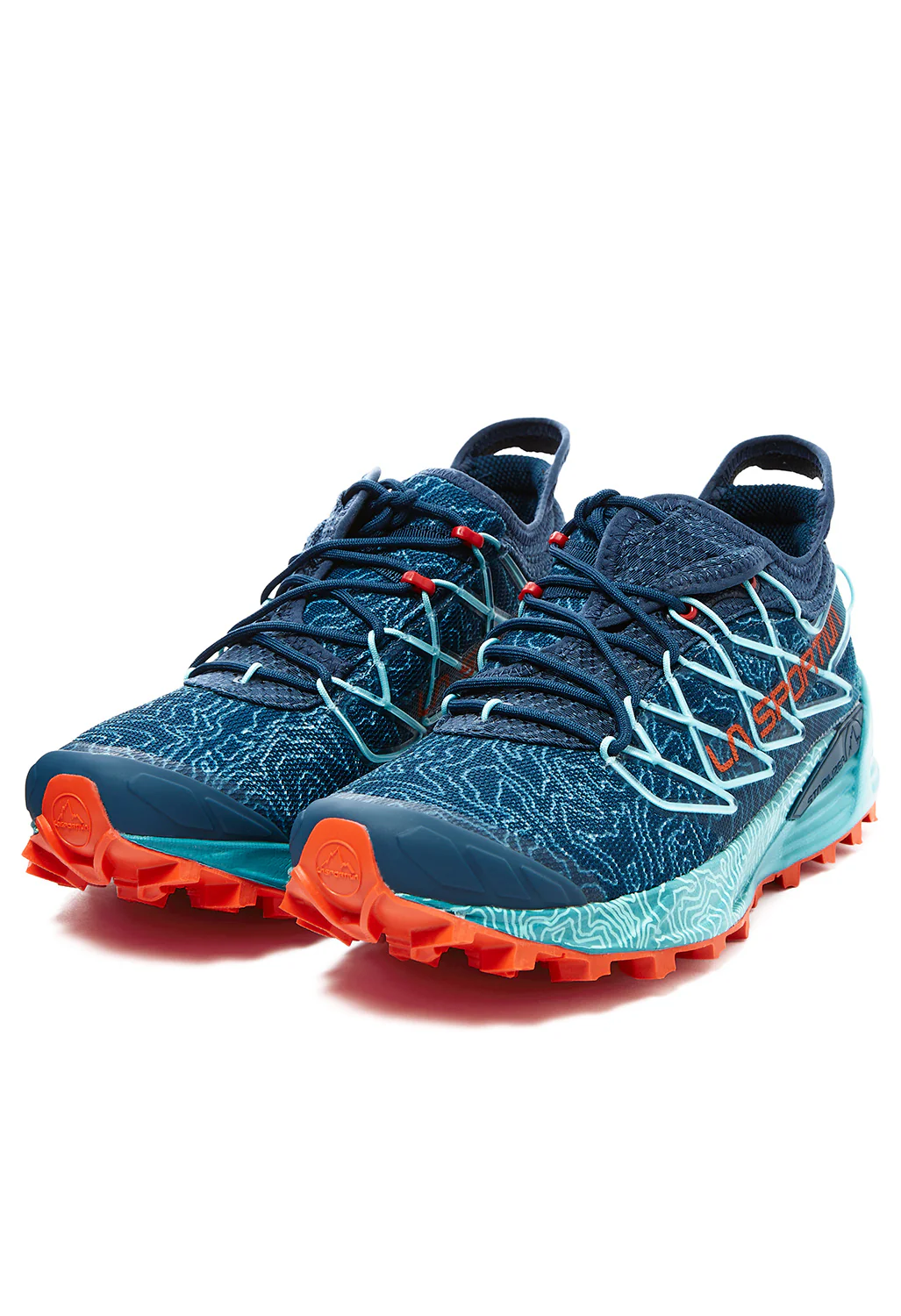 La Sportiva Mutant Women's Trail Shoes - Storm Blue / Cherry Tomato - Image 2
