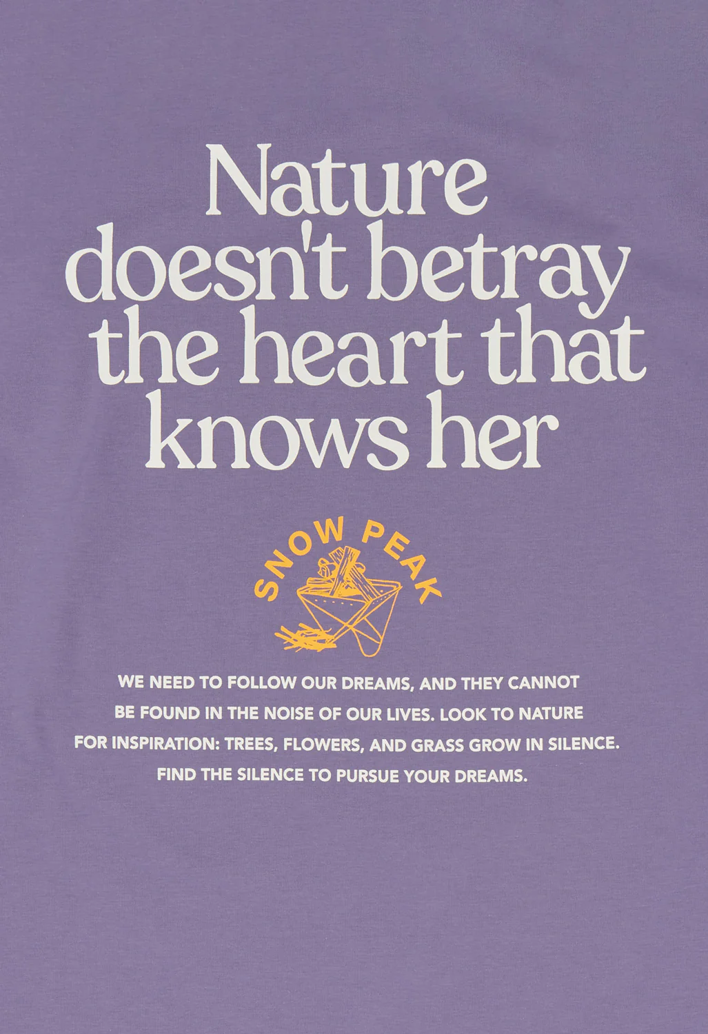 Snow Peak Living With Nature Long Sleeve T-Shirt - Purple - Image 4