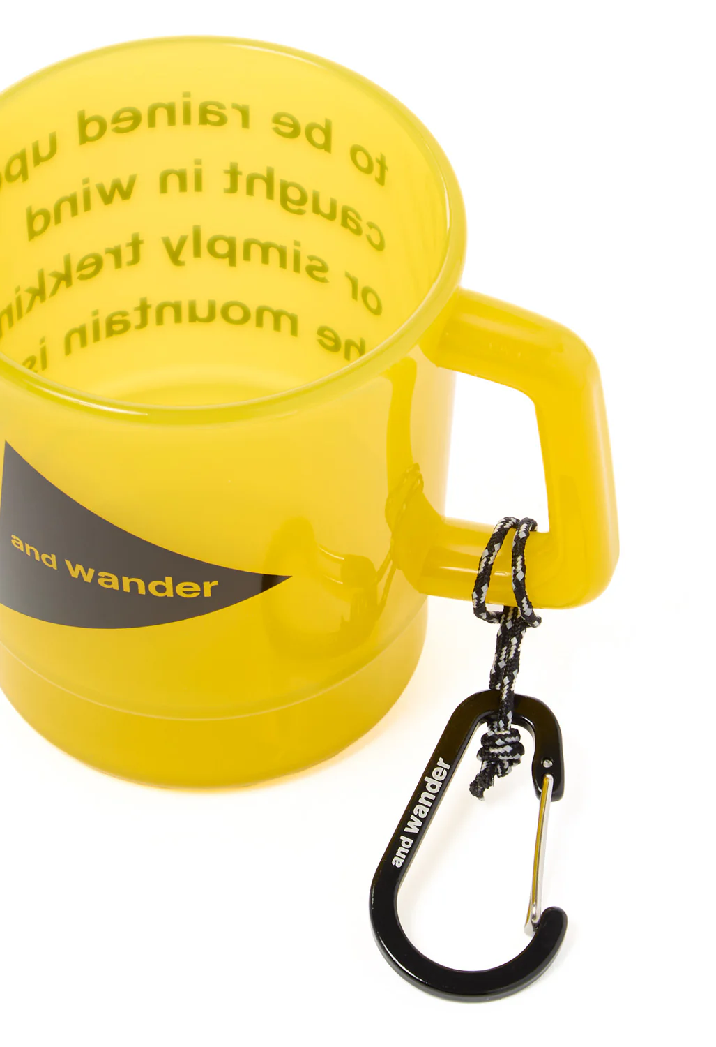 and wander Logo PP Mug - Yellow - Image 3