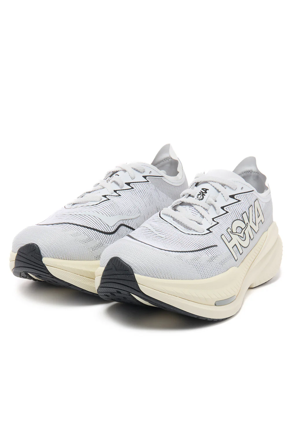 Hoka Mach X 2 Trainer Trainers - White / Cosmic Grey - Image 3