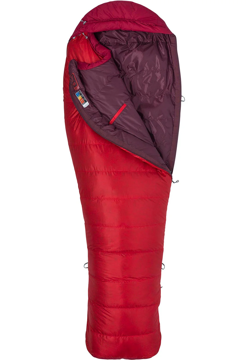Marmot Always Summer Long Sleeping Bag - Team Red/Sienna Red - Image 3