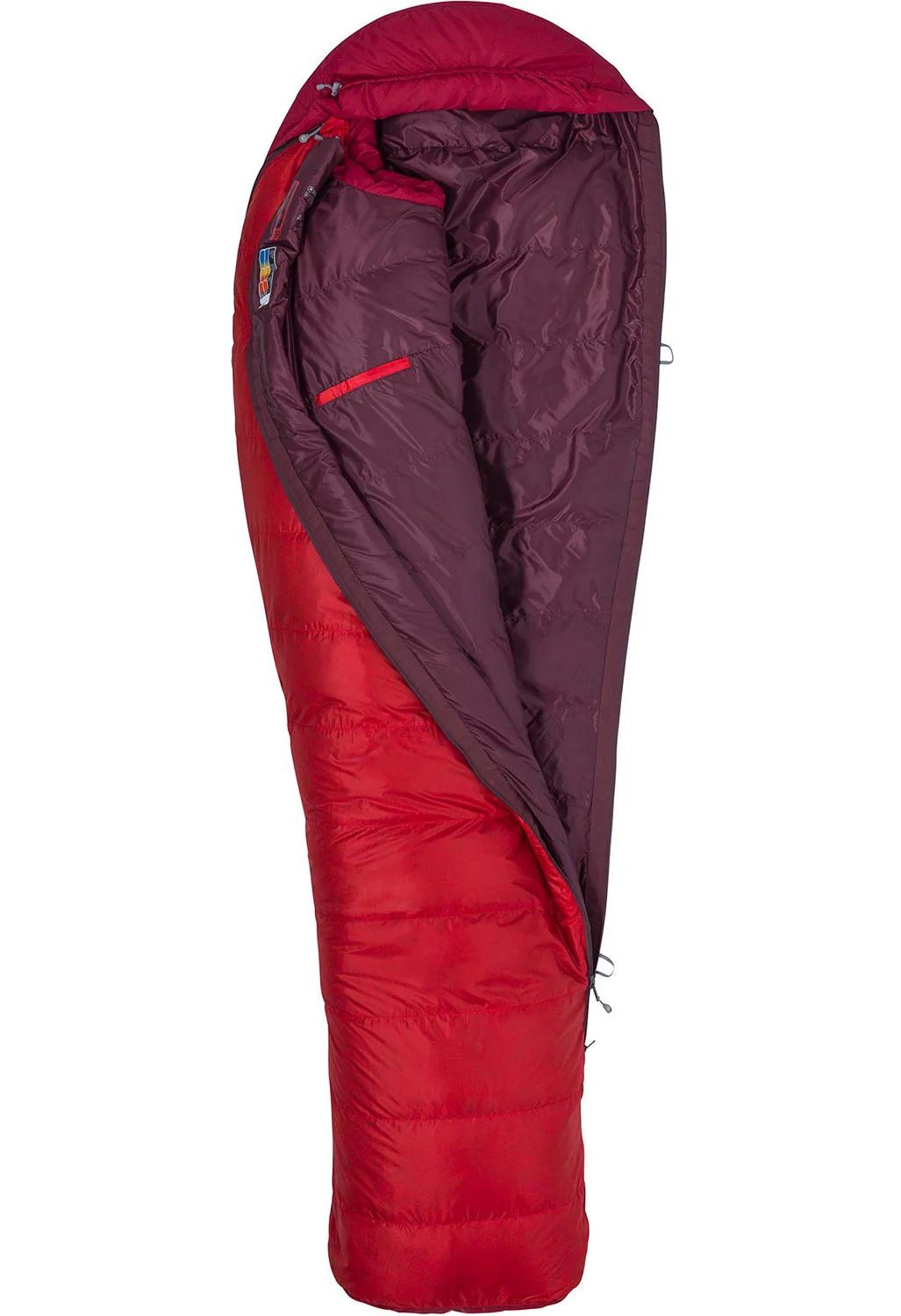 Marmot Always Summer Long Sleeping Bag - Team Red/Sienna Red - Image 4