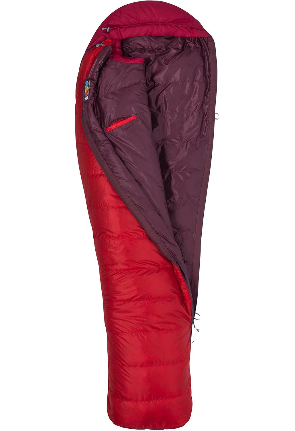 Marmot Always Summer Long Sleeping Bag - Team Red/Sienna Red - Image 5