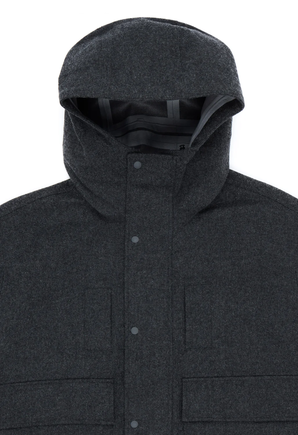 Pilgrim Surf + Supply Men's Armitage Wool 3L Hooded Jacket - Charcoal - Image 3