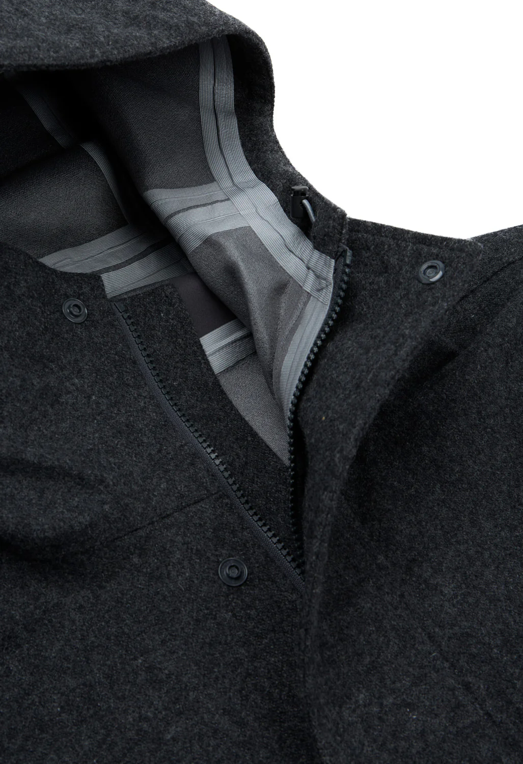 Pilgrim Surf + Supply Men's Armitage Wool 3L Hooded Jacket - Charcoal - Image 5