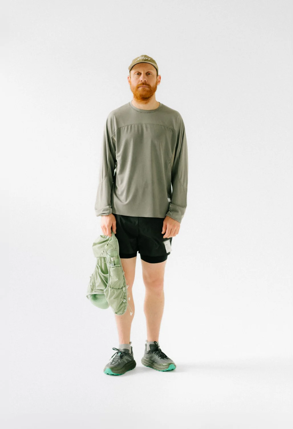 Satisfy Men's AuraLite Desert Tee - Mineral Graphite - Image 5