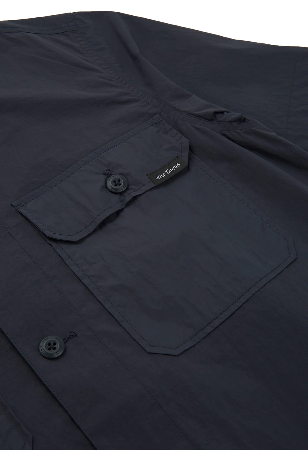 Wild Things Men's Backsatin Field Shirt - Dark Navy - Image 4