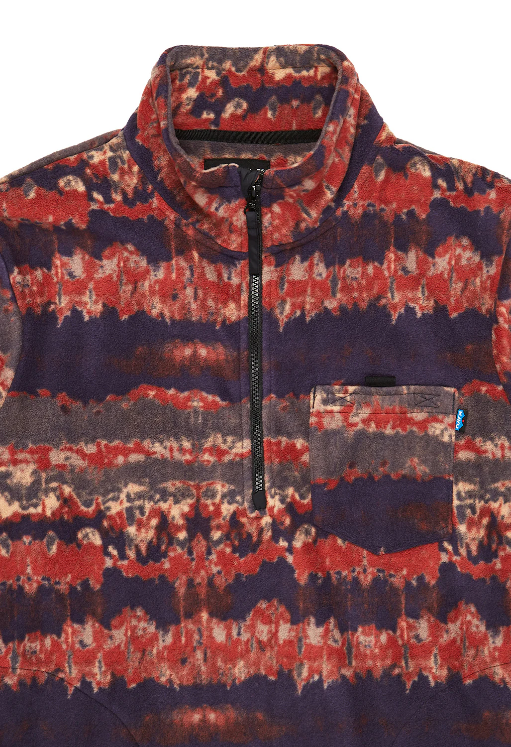 KAVU Men's Bay Ridge Quarter Zip Fleece - Duff Tie Dye - Image 3