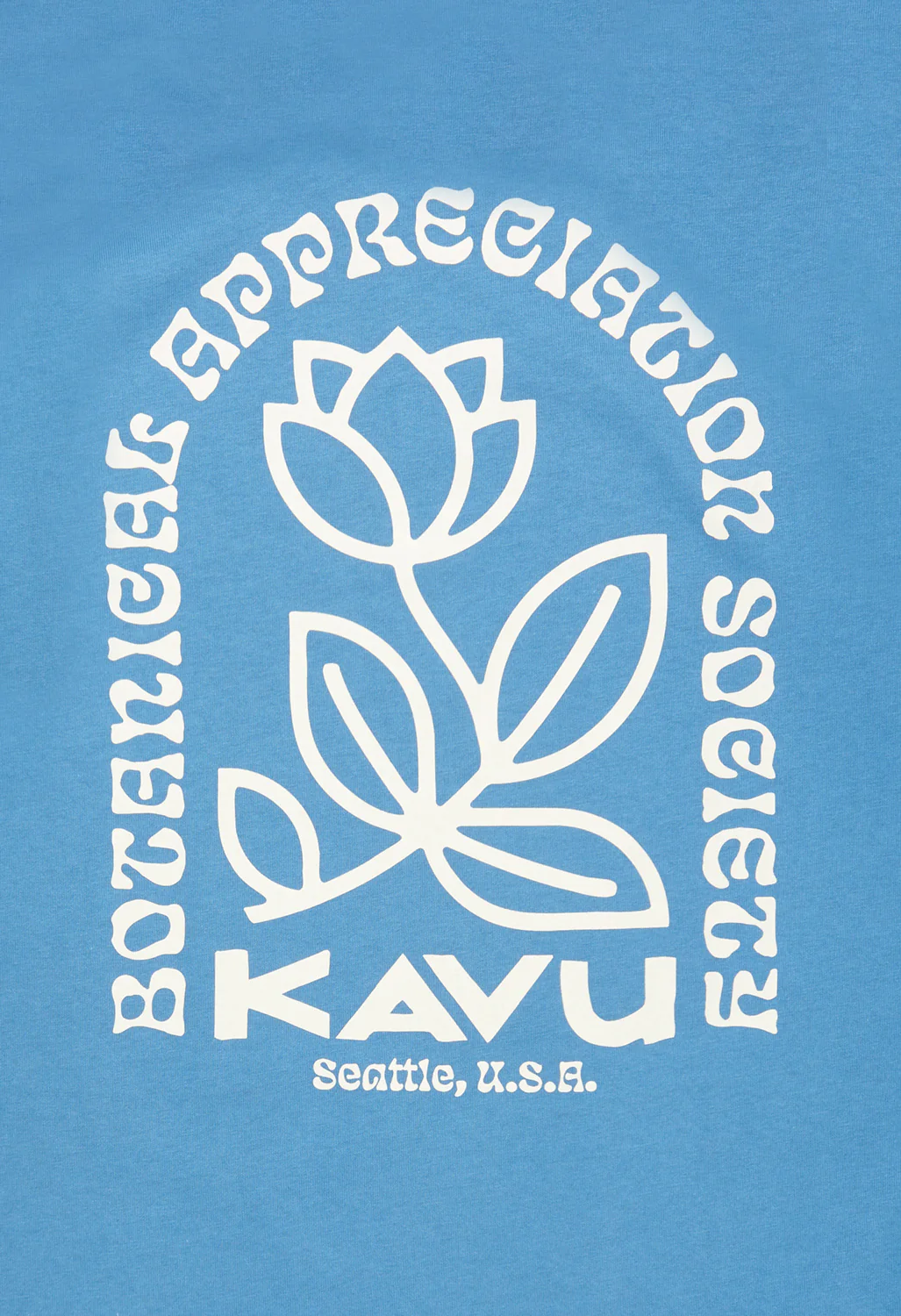KAVU Men's Botanical Society Long Sleeved Tee - Coronet Blue - Image 4