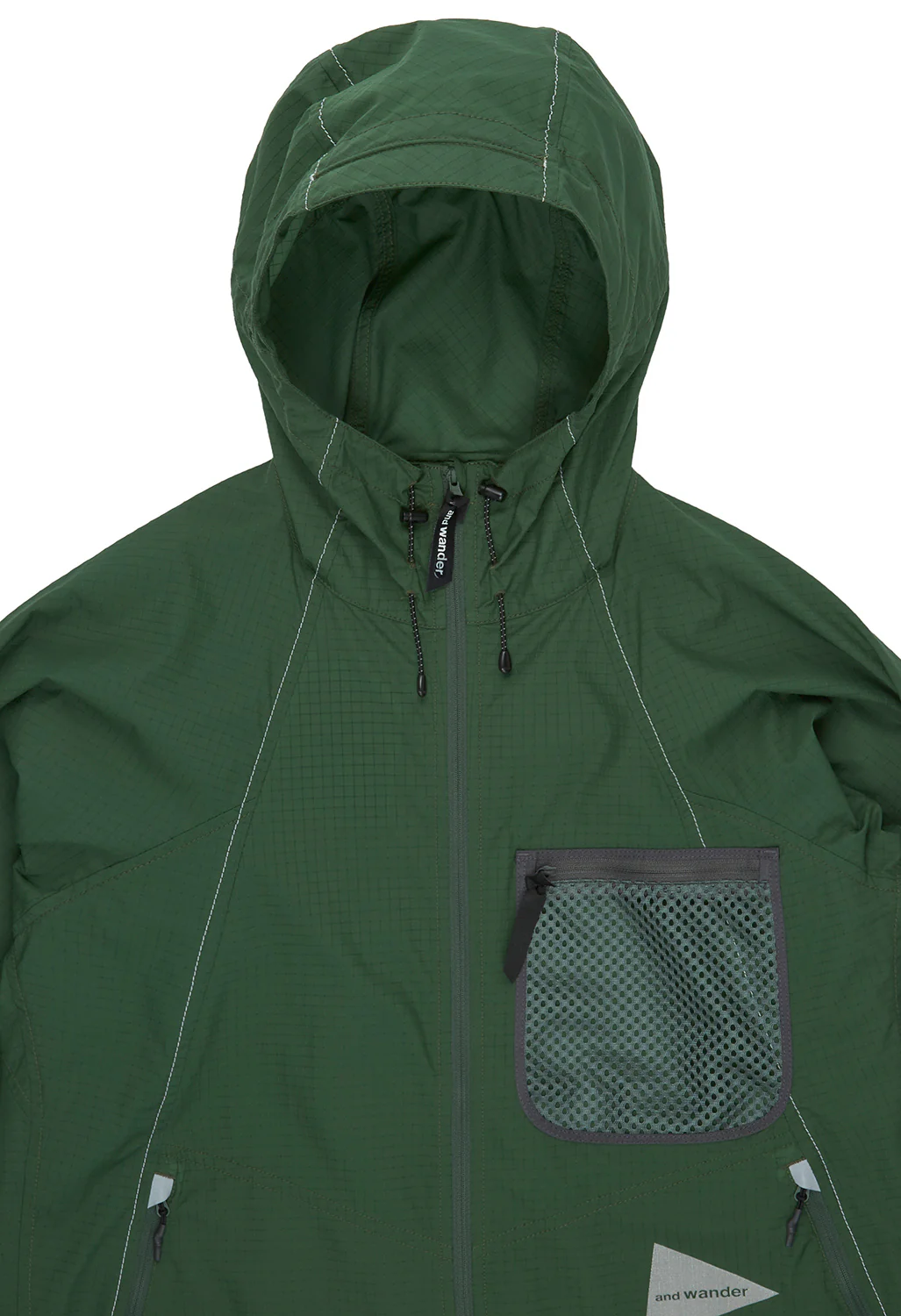 and wander Men's Breath Rip Hoodie - Green - Image 3