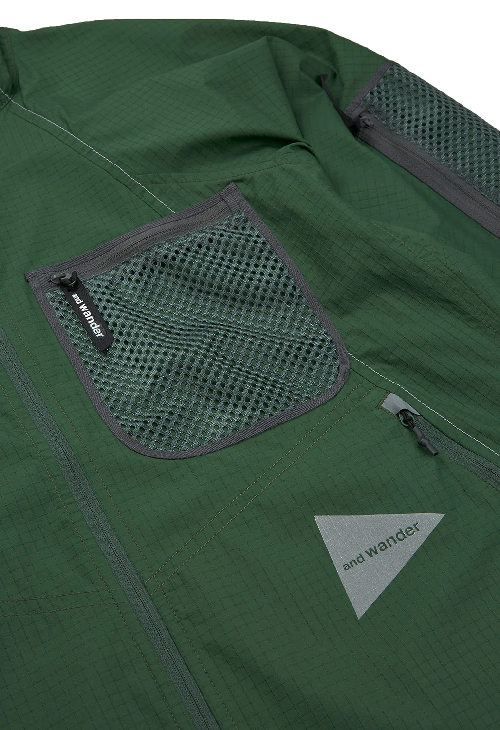 and wander Men's Breath Rip Hoodie - Green - Image 4