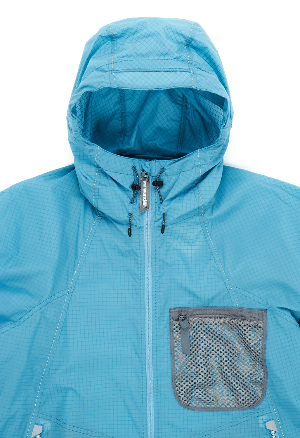 and wander Men's Breath Rip Hoodie - Light Blue - Image 3