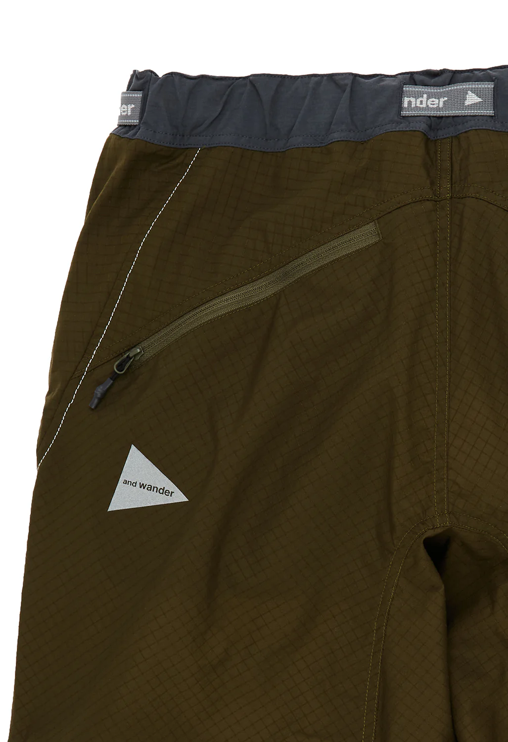 and wander Men's Breath Rip Short Pants - Khaki - Image 4