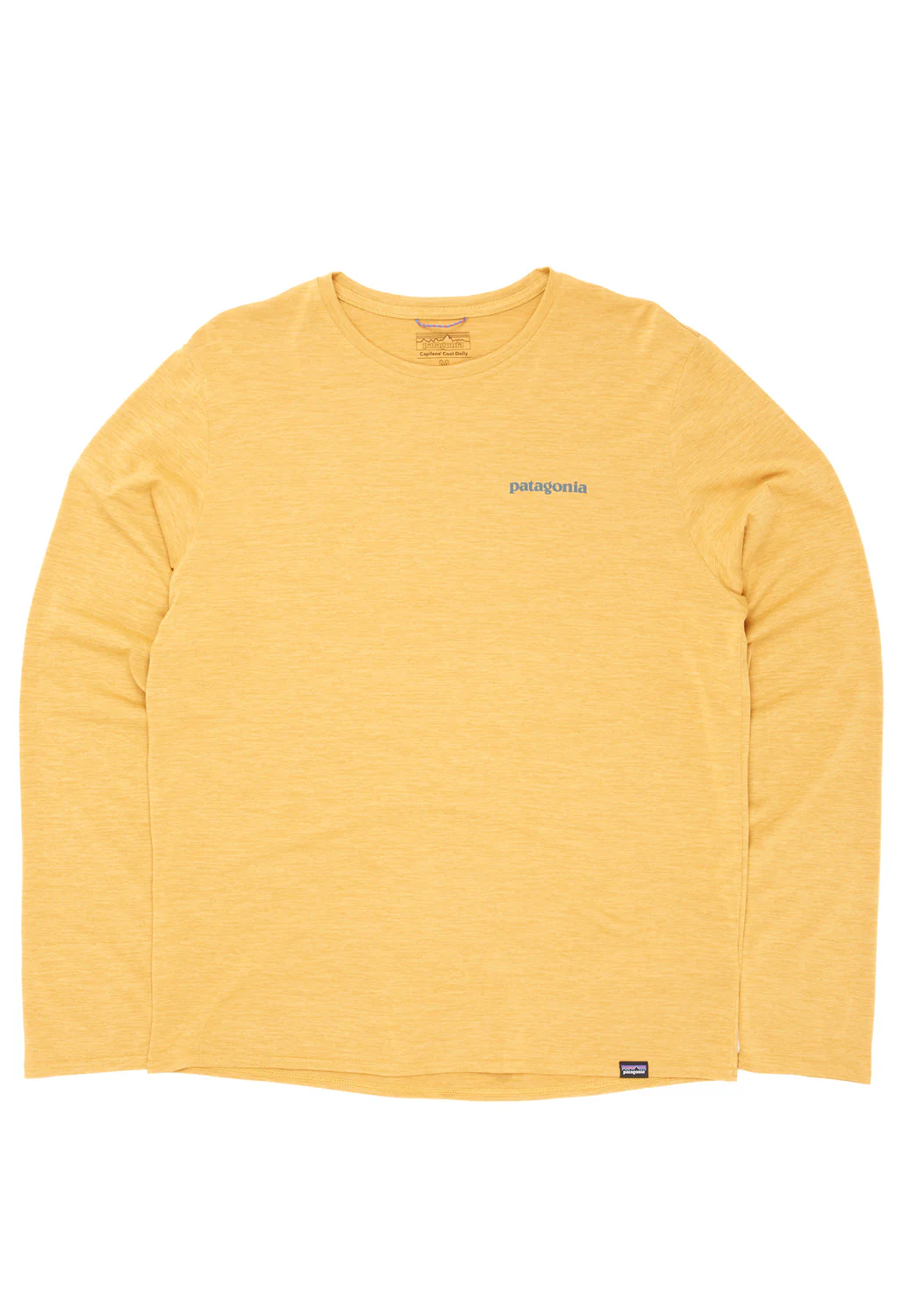Patagonia Men's Cap Cool Daily Graphic Long Sleeve Shirt - Boardshort Logo: Pufferfish Gold X-Dye - Image 2