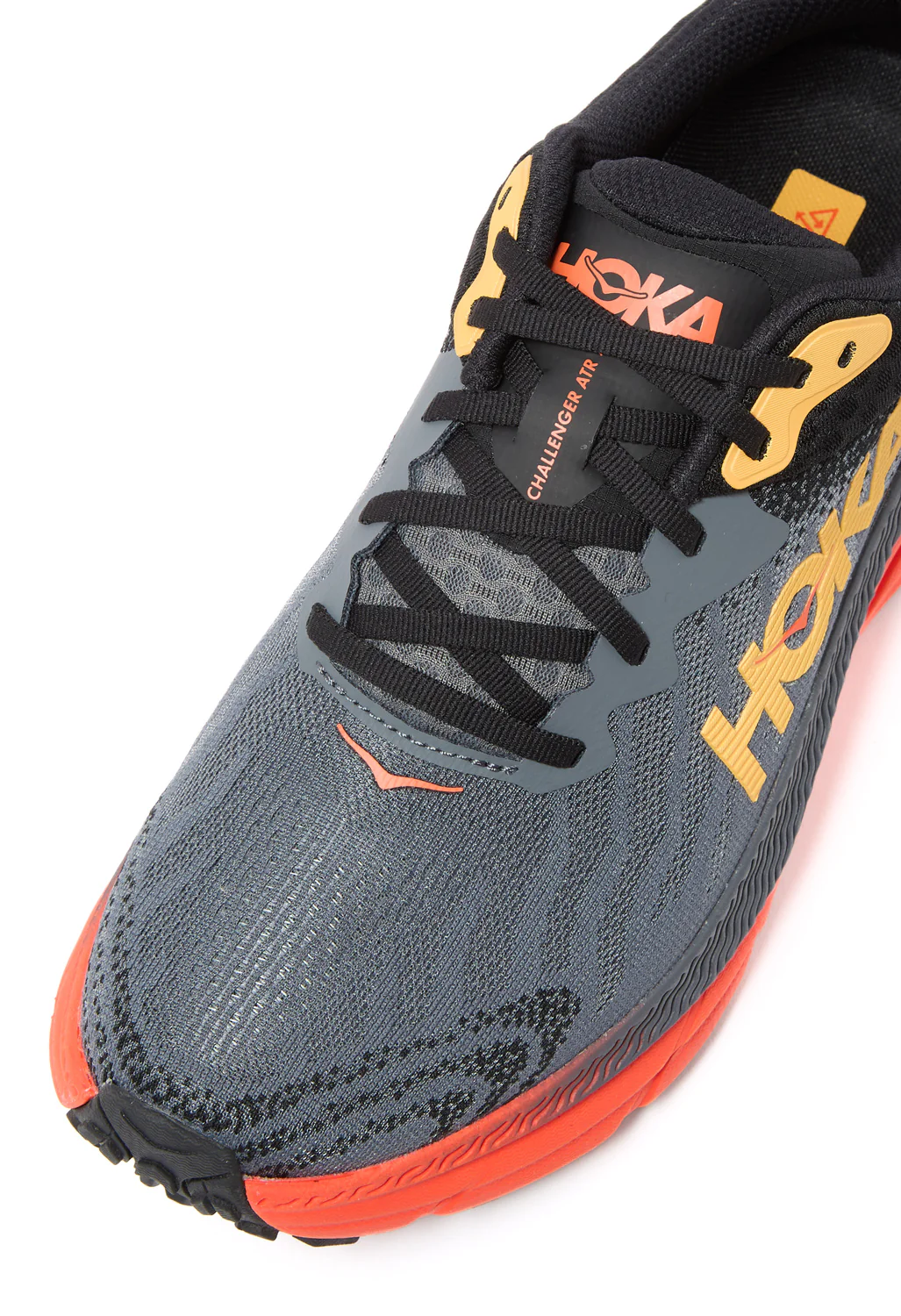Hoka Men's Challenger 7 Trainers - Castlerock / Flame - Image 2