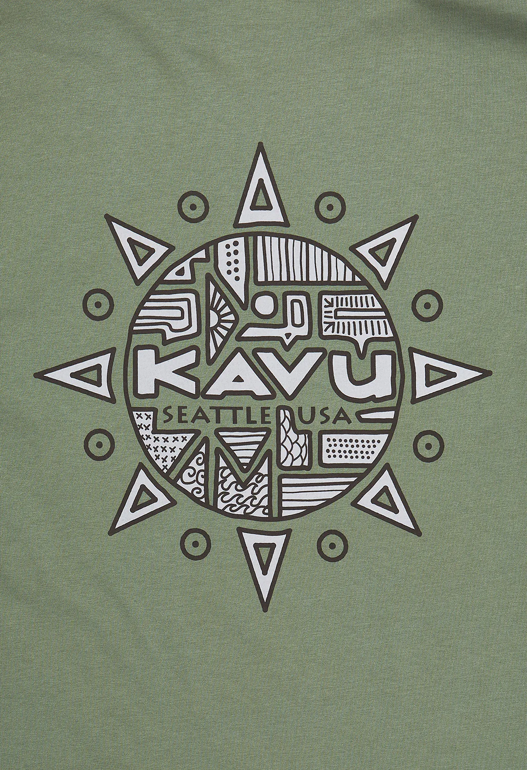 KAVU Men's Compass Long Sleeved Tee - Dark Forest - Image 3