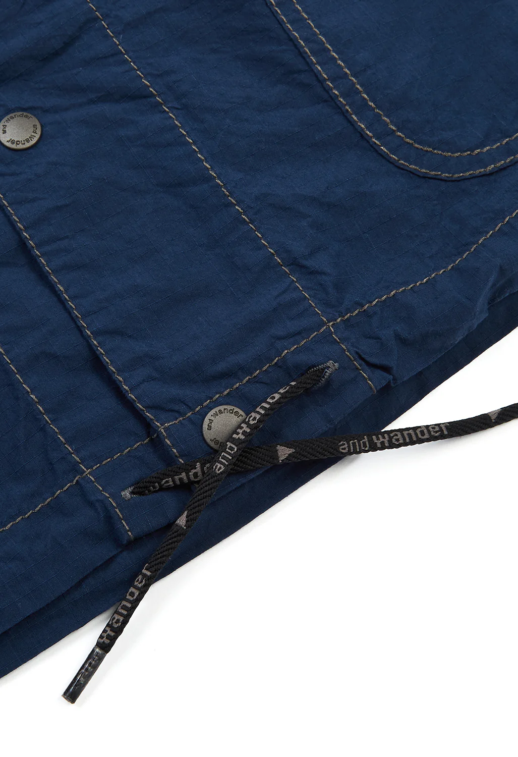 and wander Men's Cordura Cotton Rip Shirt Jacket - Blue - Image 5