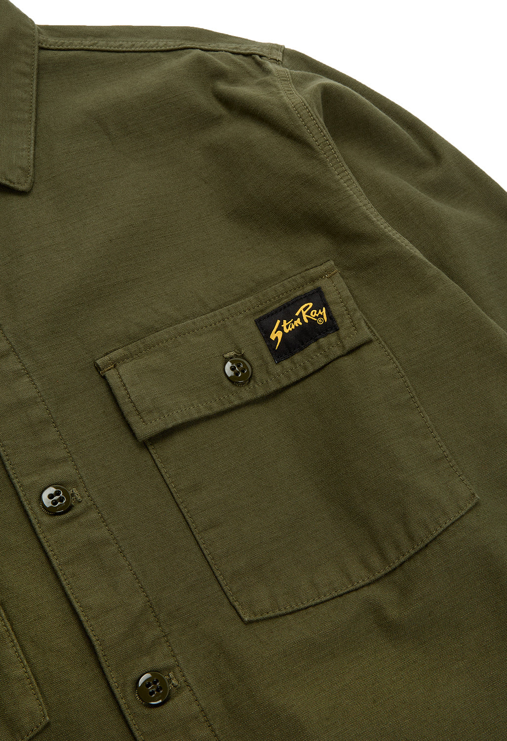 Stan Ray Men's CPO Shirt - Olive Sateen - Image 4