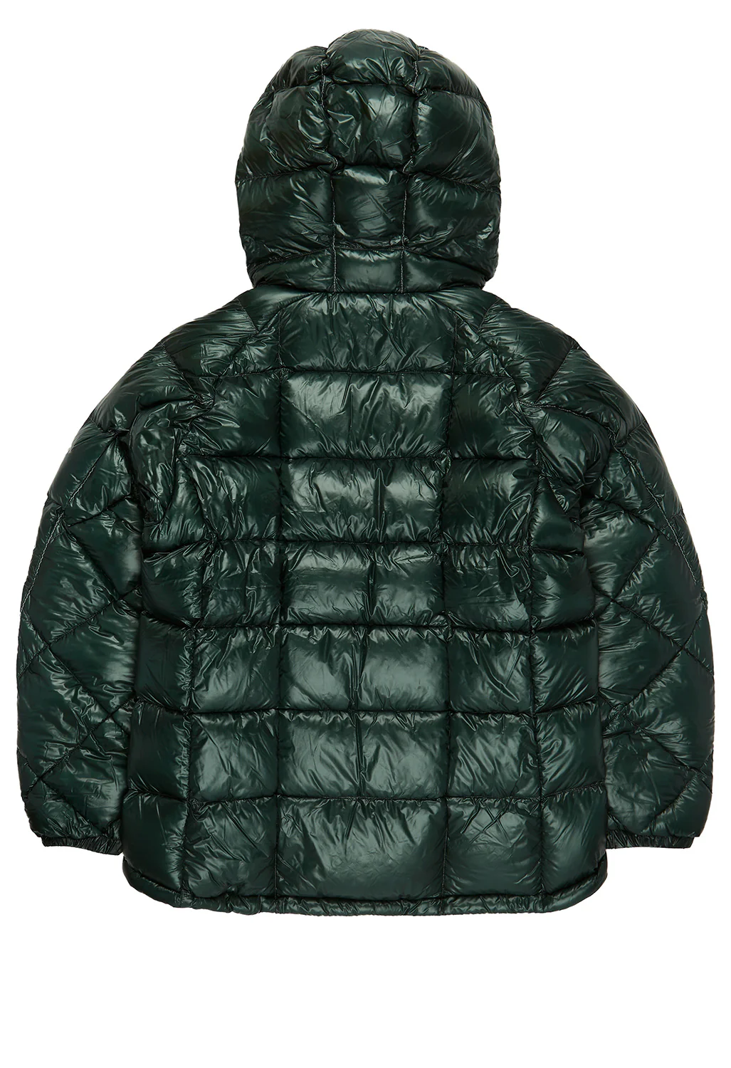 and wander Men's Diamond Stitch Down Hoodie - Green - Image 2